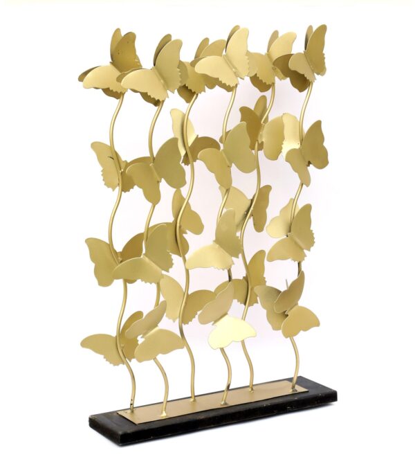 Gold Iron Anshi Culster Butterflies Bird Figurine Table Decor - Image 2