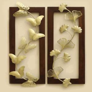 W-Alena Leon Wall Décor on Wooden Frame Set of 2