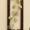 Ginko Wall Decor on Wooden Frame - W-Alex Bunch Metal Art