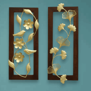 W-Alex Leon Wall Décor on Wooden Frame Set of 2