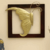 W-Arya Left Butterfly Wooden Frame Wall Décor