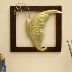 W-Arya Right Butterfly Wooden Frame Wall Décor