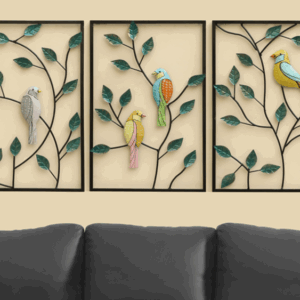 W-Banko Birds Set of 3 Wall Décor