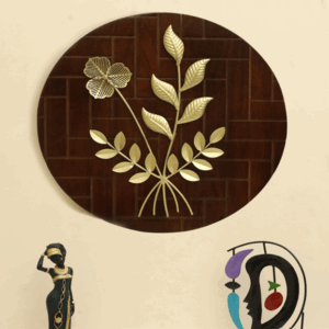 W-Banyu Leaf Wall Décor on Board