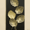 W-Ellen Leaf Wall Décor on MDF Frame
