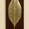 Leaf Wall Hanging - W-Kayla Metal Decor on Wooden Frame