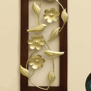 W-Leon Leaf Wall Décor on Wooden Frame