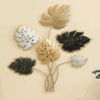 Ginko Leaf Bunch Wall Decor - W-Ella Metal Wall Hanging