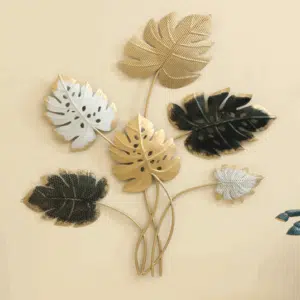 Ginko Leaf Bunch Wall Decor - W-Ella Metal Wall Hanging