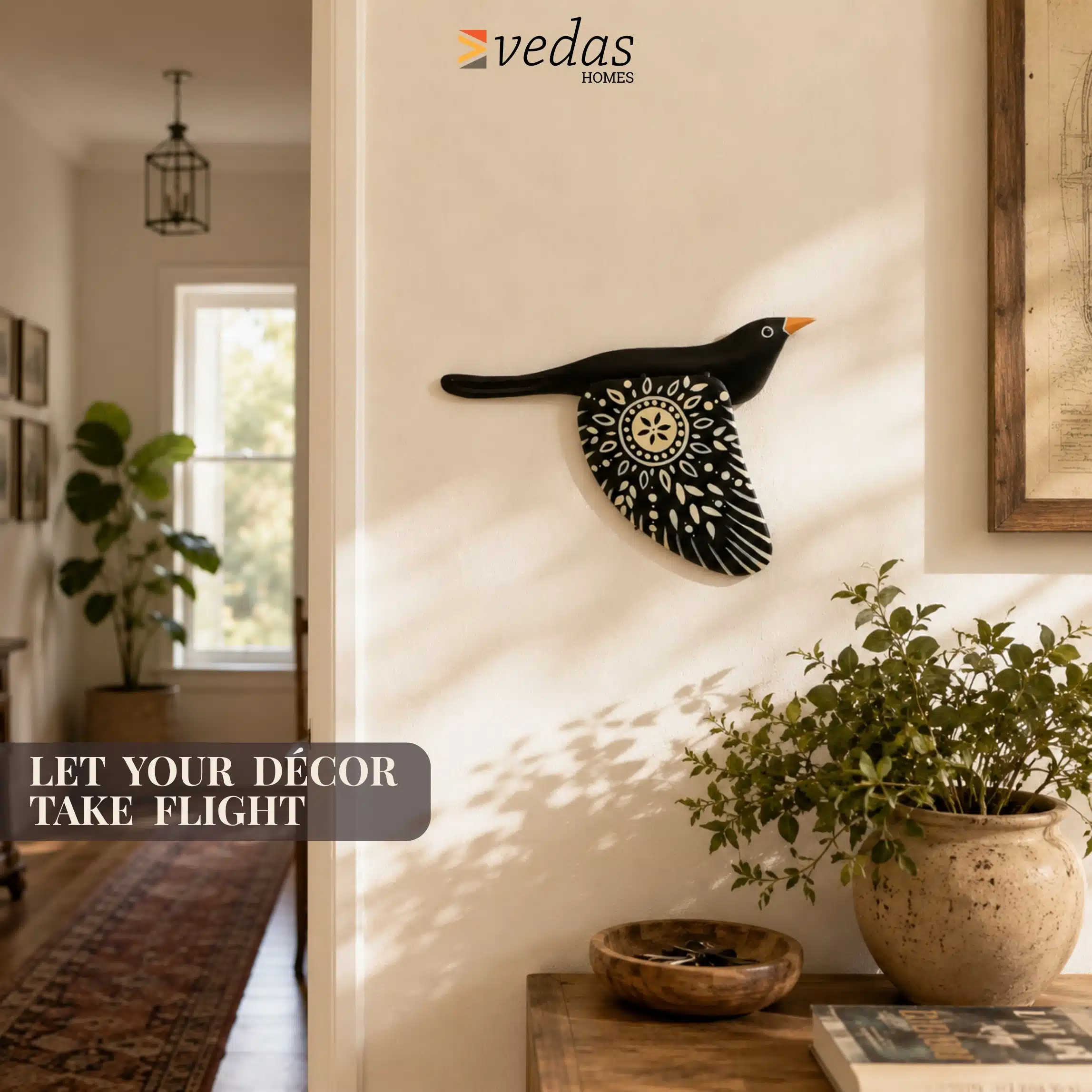 Premium Decorative Metal Bird Wall Art | Falguni Flying Bird Decor - Image 5