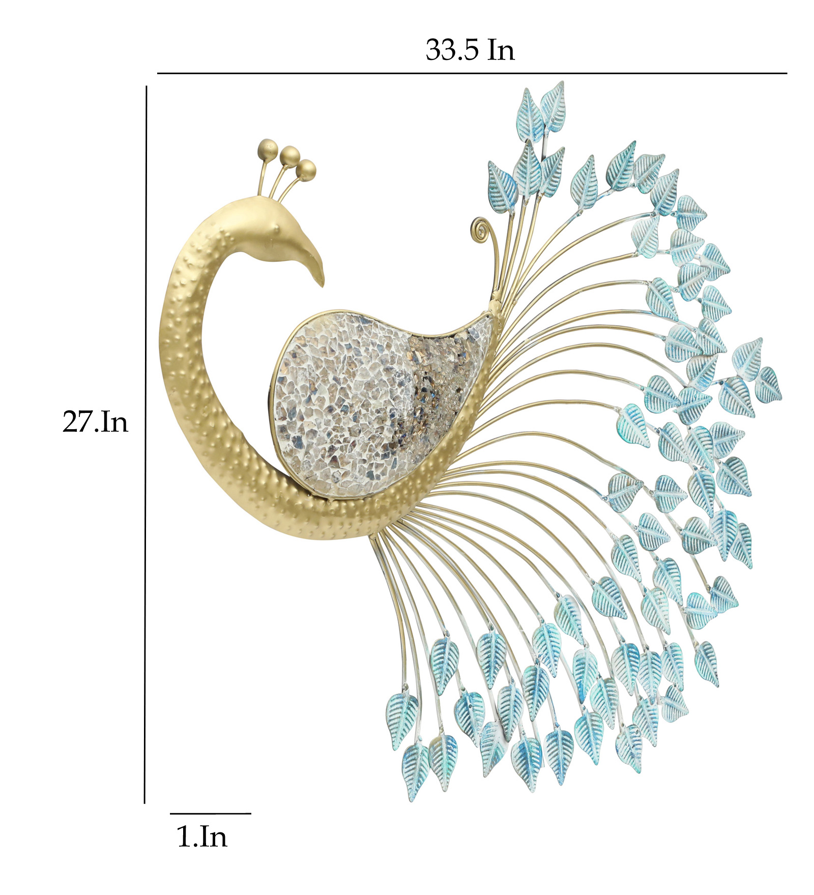 Metal Nihaal Peacock Wall Decor - Image 3