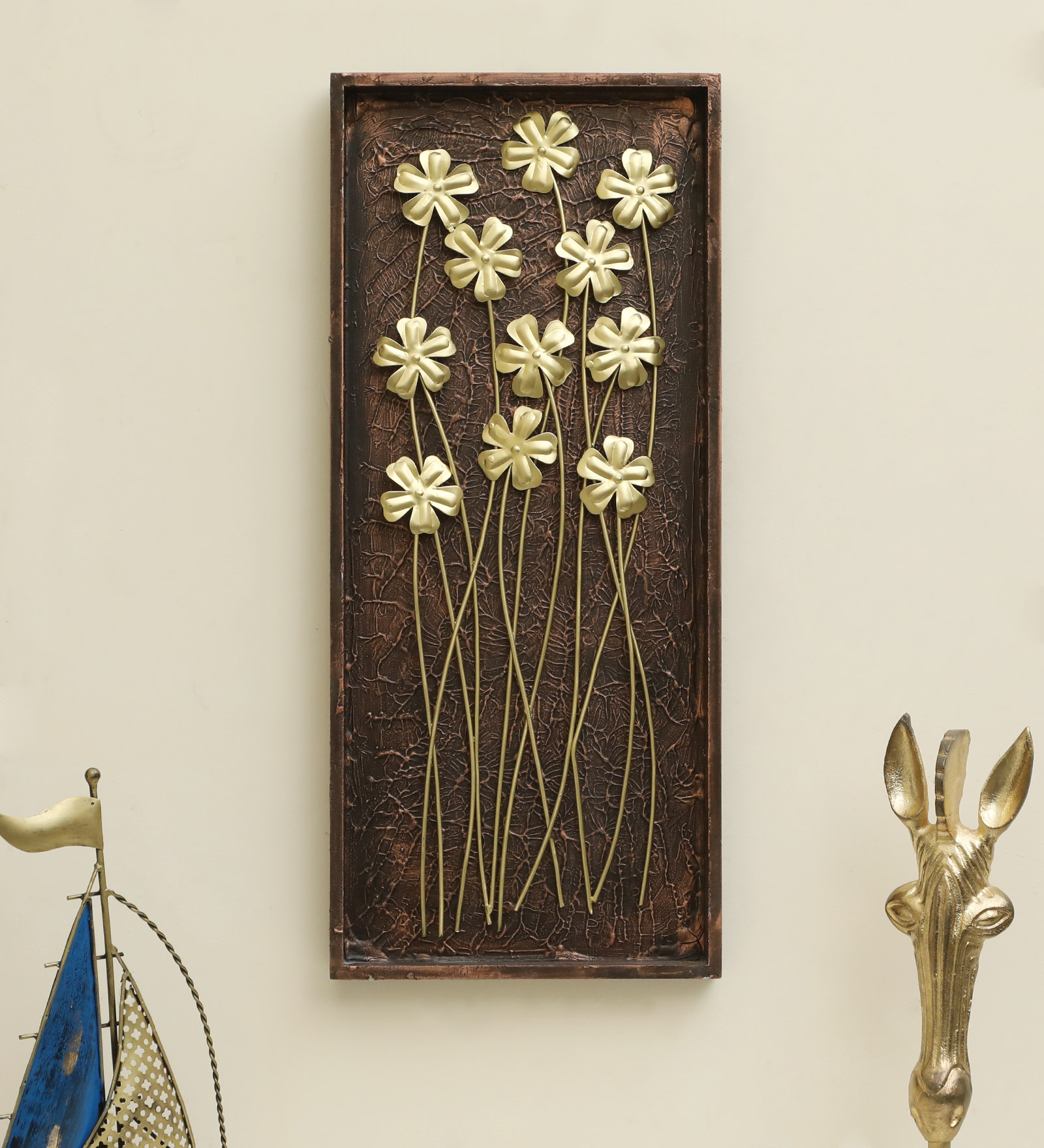 Metal & MDF Kane Flower Wall Frame