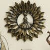 Round Metal Wall Art Handpainted Fuji Decorative Wall Decor