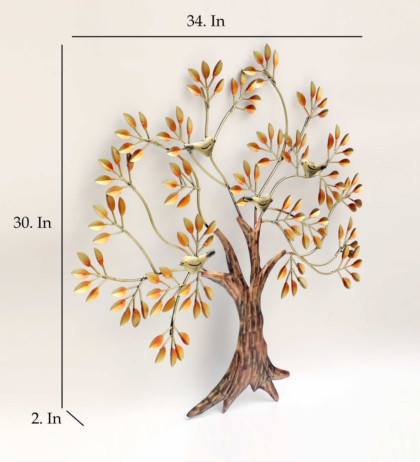 Metal Dani Bird Tree Wall Decor - Image 2