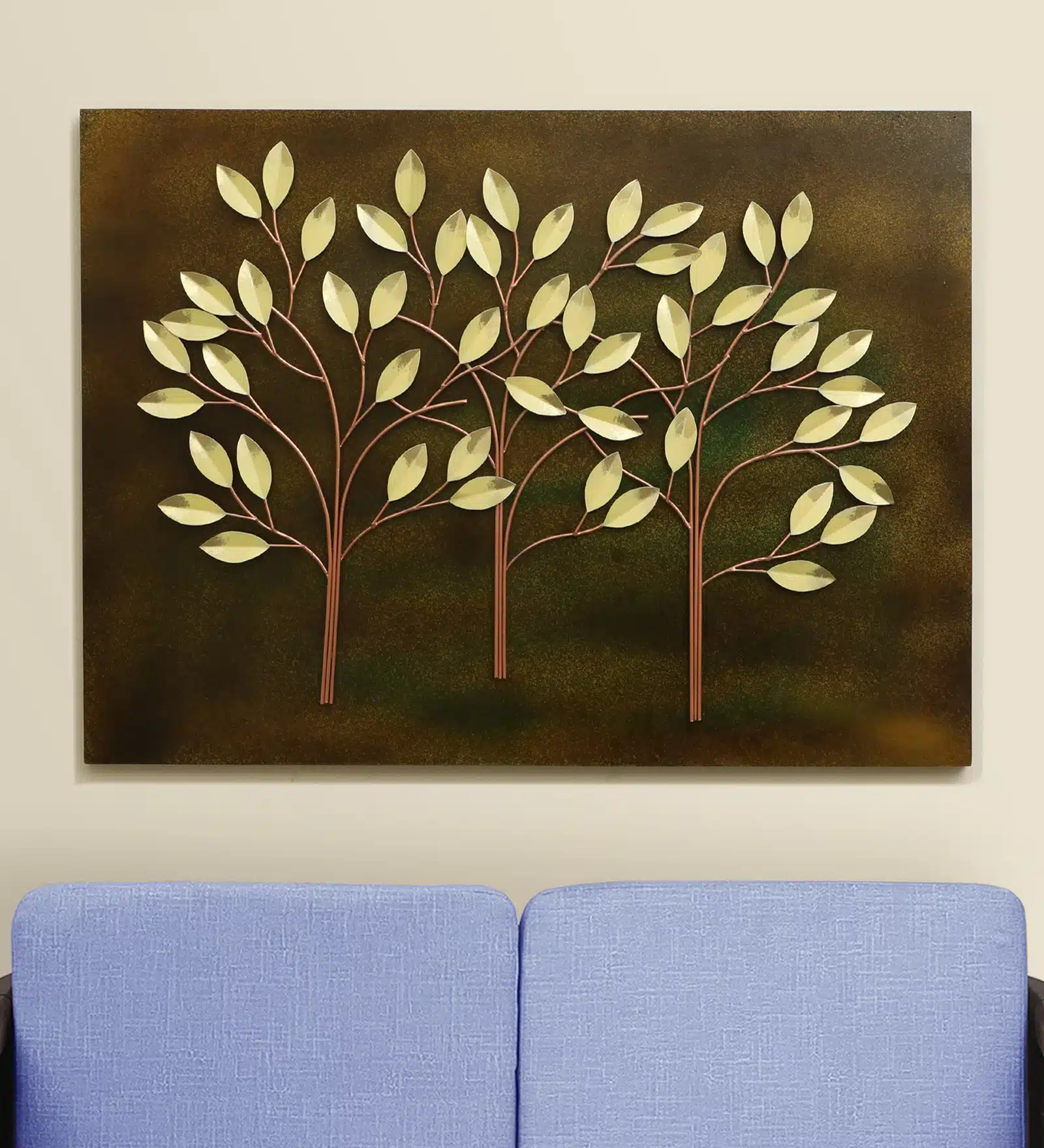 Tree Wall Decor - Sol Metal MDF Tree on Board Wall Art