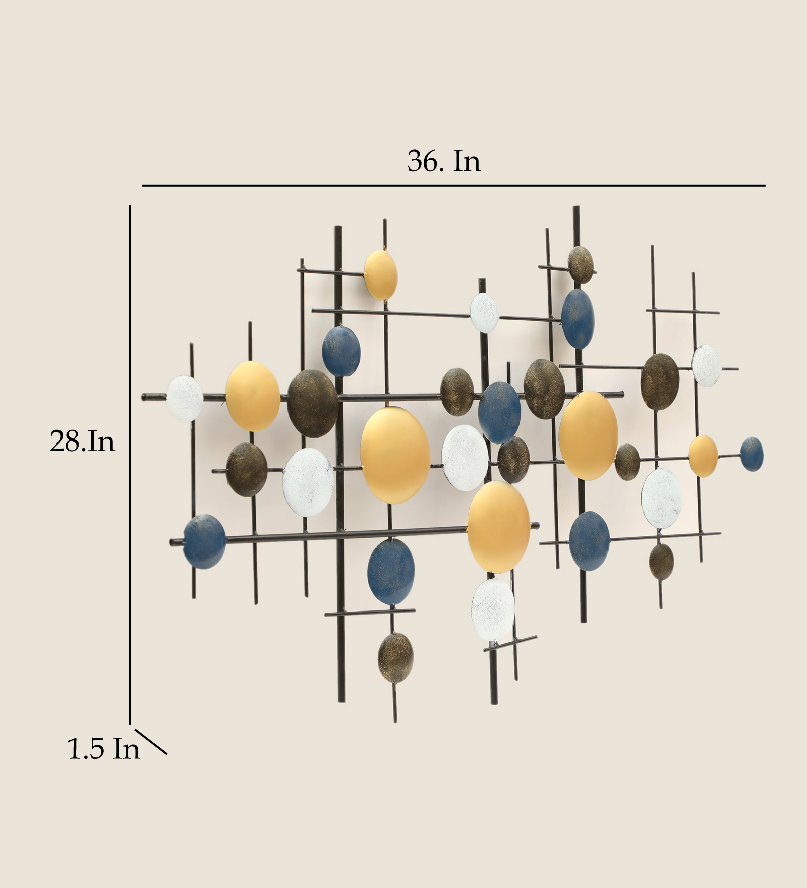 Metal Zuri Circle Abstract Wall Decor - Image 3