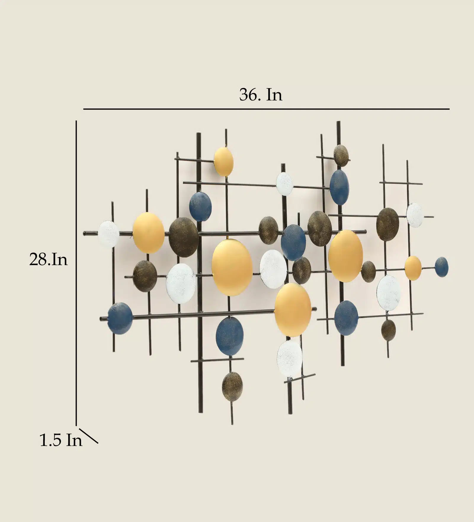 Circle Wall Decor – Zuri Abstract Metal Wall Art - Image 3