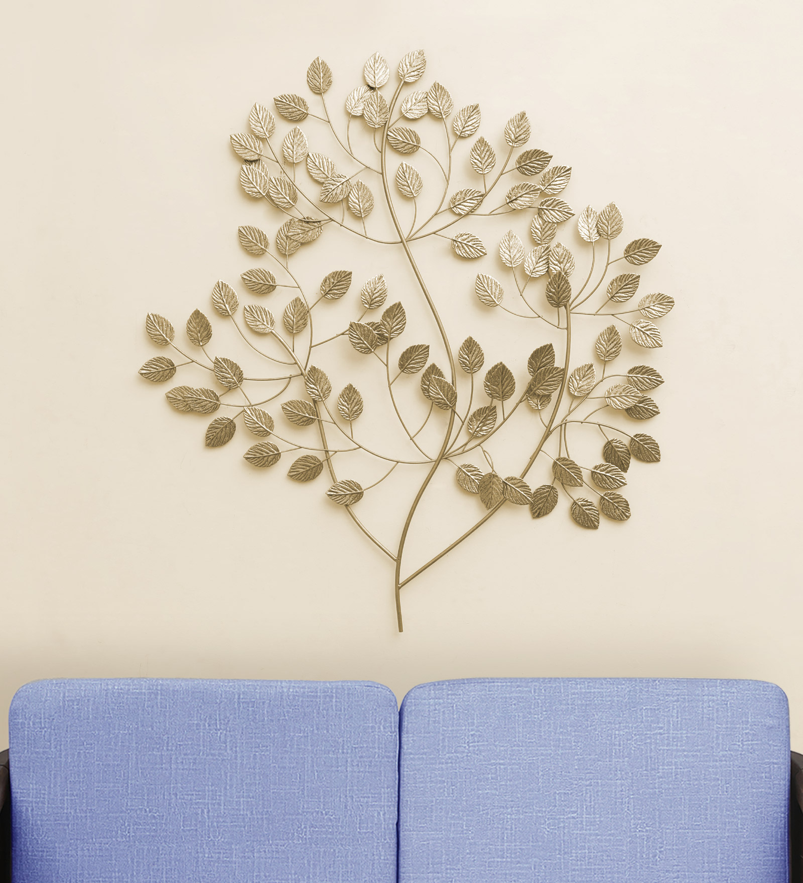 Metal Windswept Tree Wall Decor