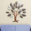 Leaf Tree Wall Art – Ivory Metal Tree Wall Decor