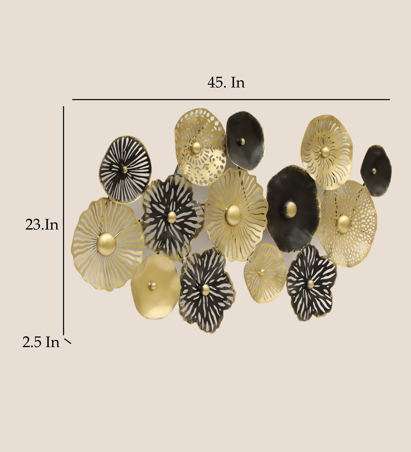 Metal Alora Abstract Sculpture Wall Decor - Image 3