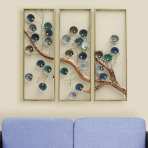 Metal Alexa Three Tree Frame Wall Decor