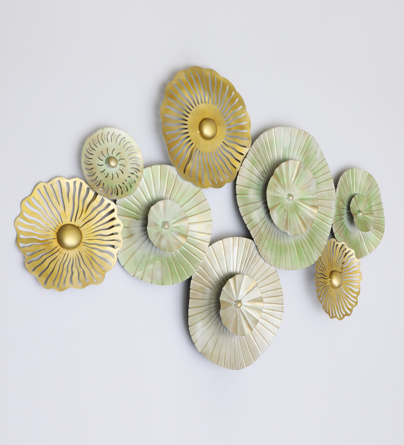 Metal Fiona Round Sculpture Wall Decor - Image 3