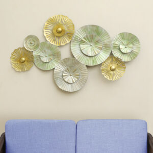 Metal Fiona Round Sculpture Wall Decor