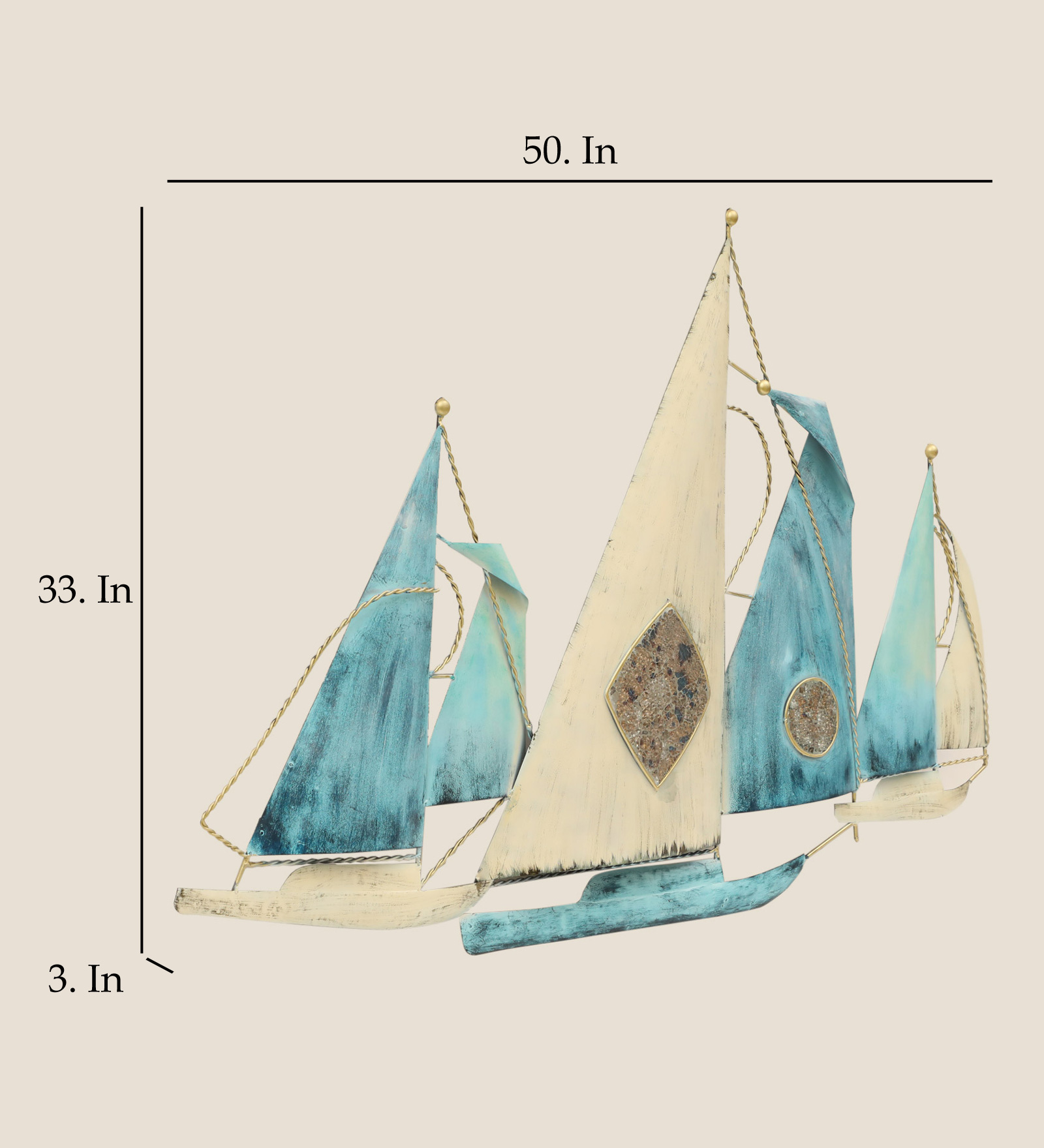 Metal Nova Boat Wall Decor - Image 3