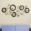 Round Ginko Wall Decor - Abstract Metal Leaf Wall Art