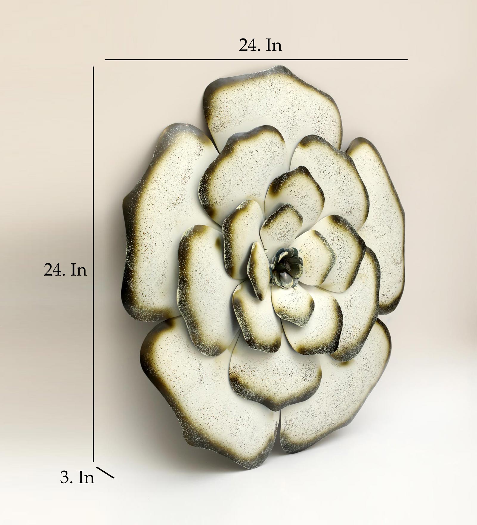 Metal Royal Flower Wall Decor Medium - Image 3