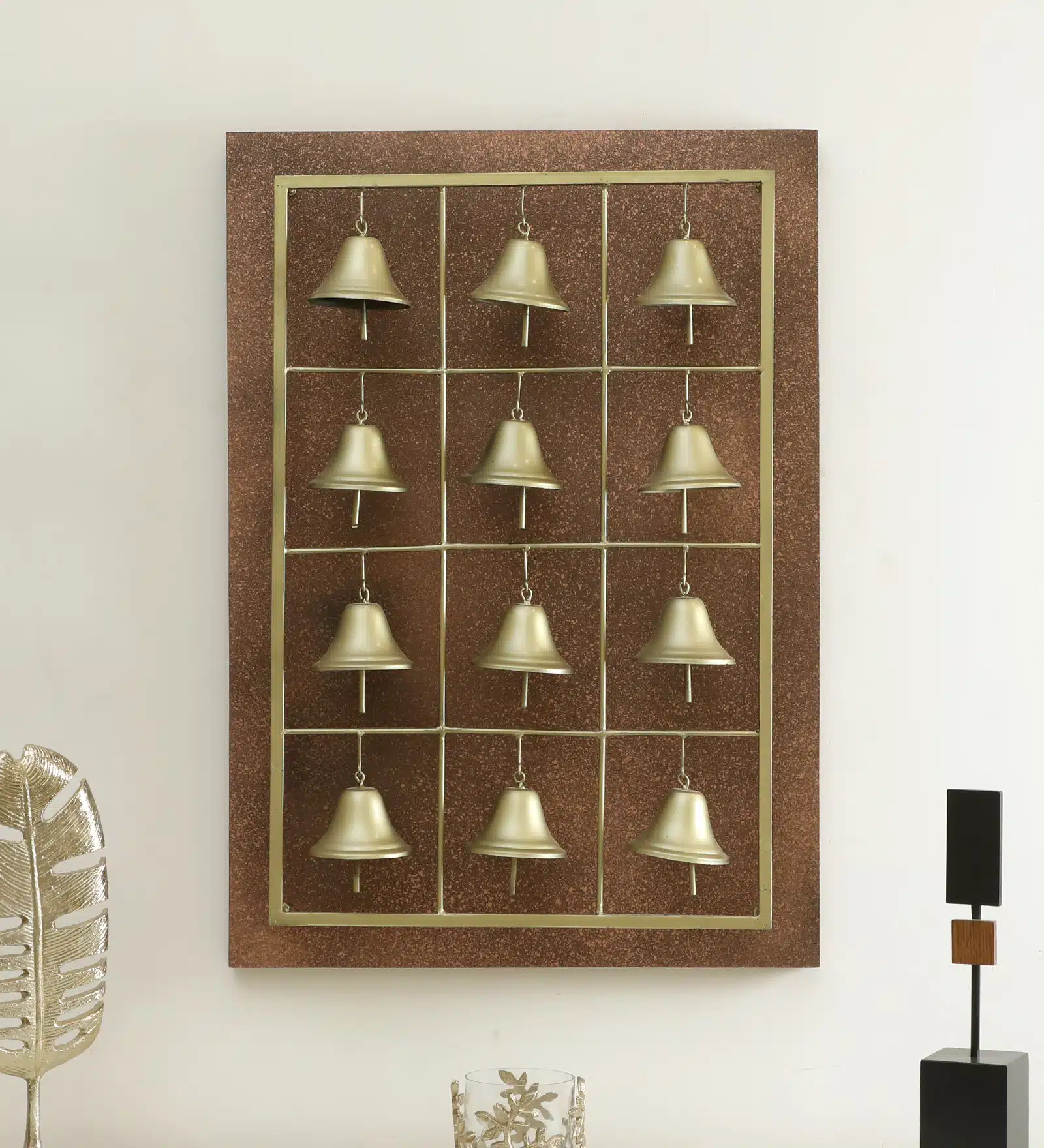 Toran Bell Wall Decor - Metal MDF Traditional Wall Hanging