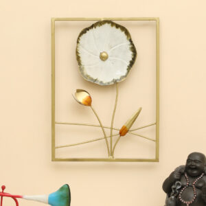 Metal Rectangular Gozo Flowers Wall Frame