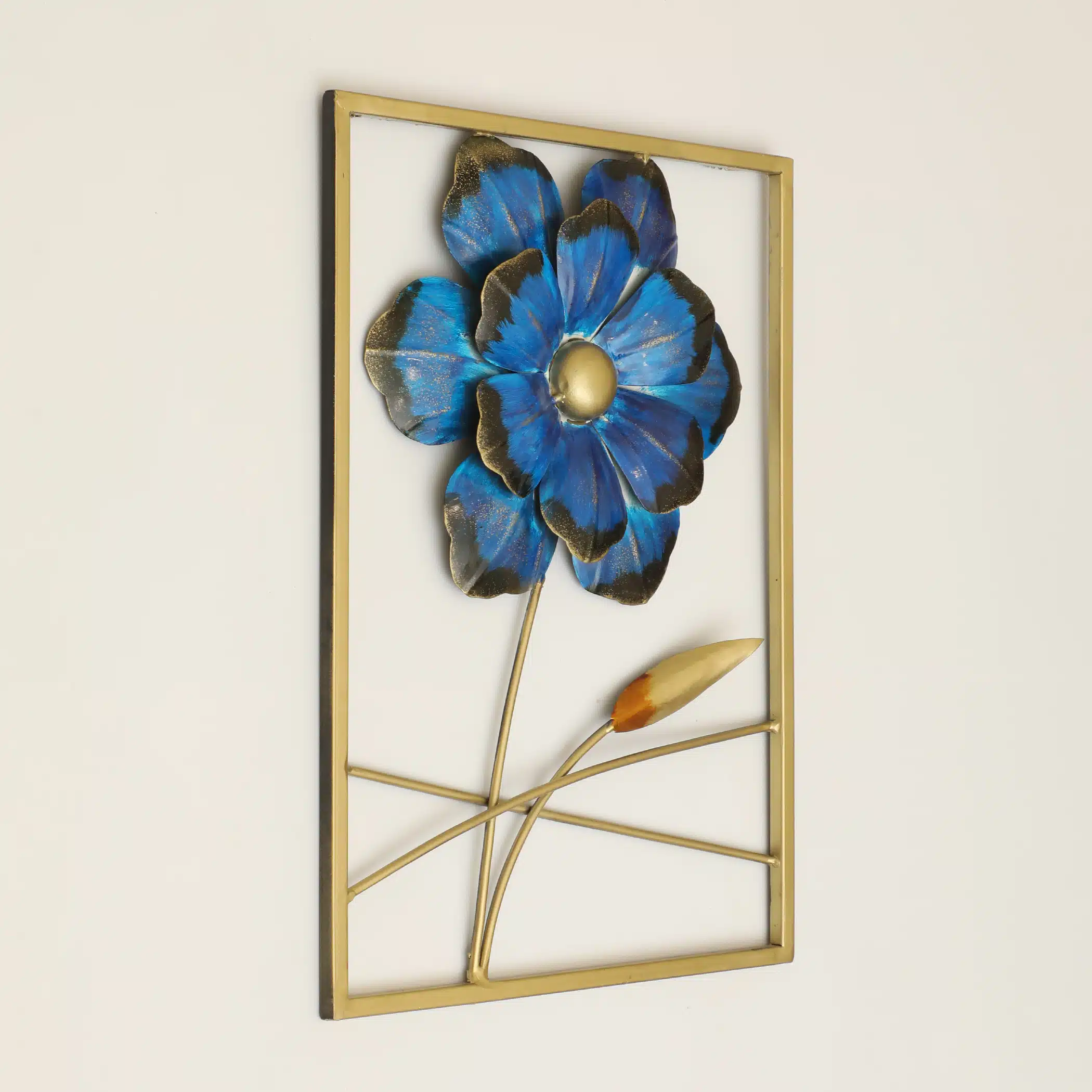 Metal Flowers Wall Frame - Cornwall Rectangular Wall Decor - Image 2