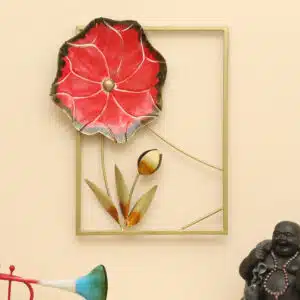 Flowers Wall Frame - Tori Rectangular Metal Floral Wall Art