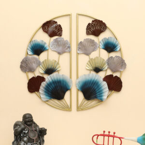 Metal Round Mina Ginko Set Wall Decor