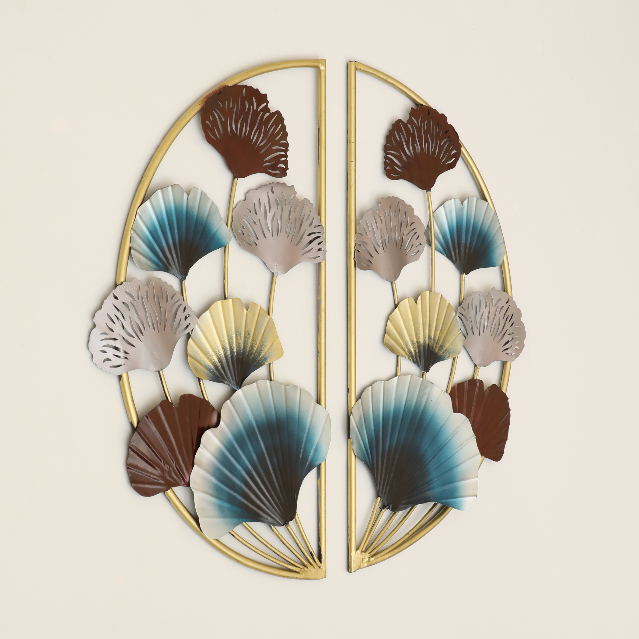 Metal Round Mina Ginko Set Wall Decor - Image 2