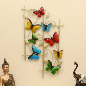 Metal Nana Butterflies Sculpture Wall Decor