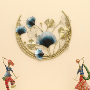 Metal Taro Ginko Leafs Wall Hanging