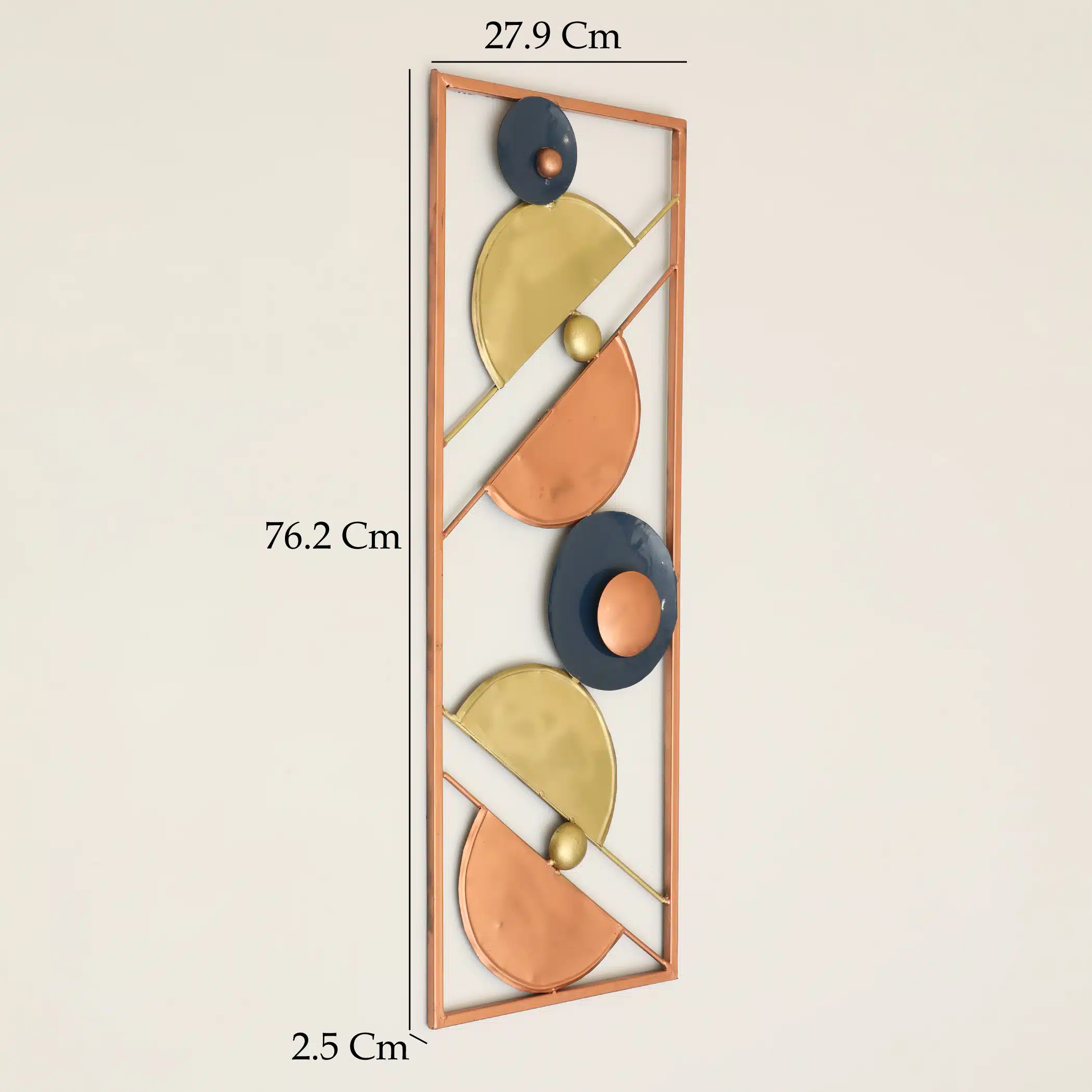 Metal Abstract Wall Frame - Etsu Rectangular Wall Decor - Image 3
