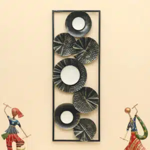 Abstract Circle Wall Frame - Thea Rectangular Metal Wall Art