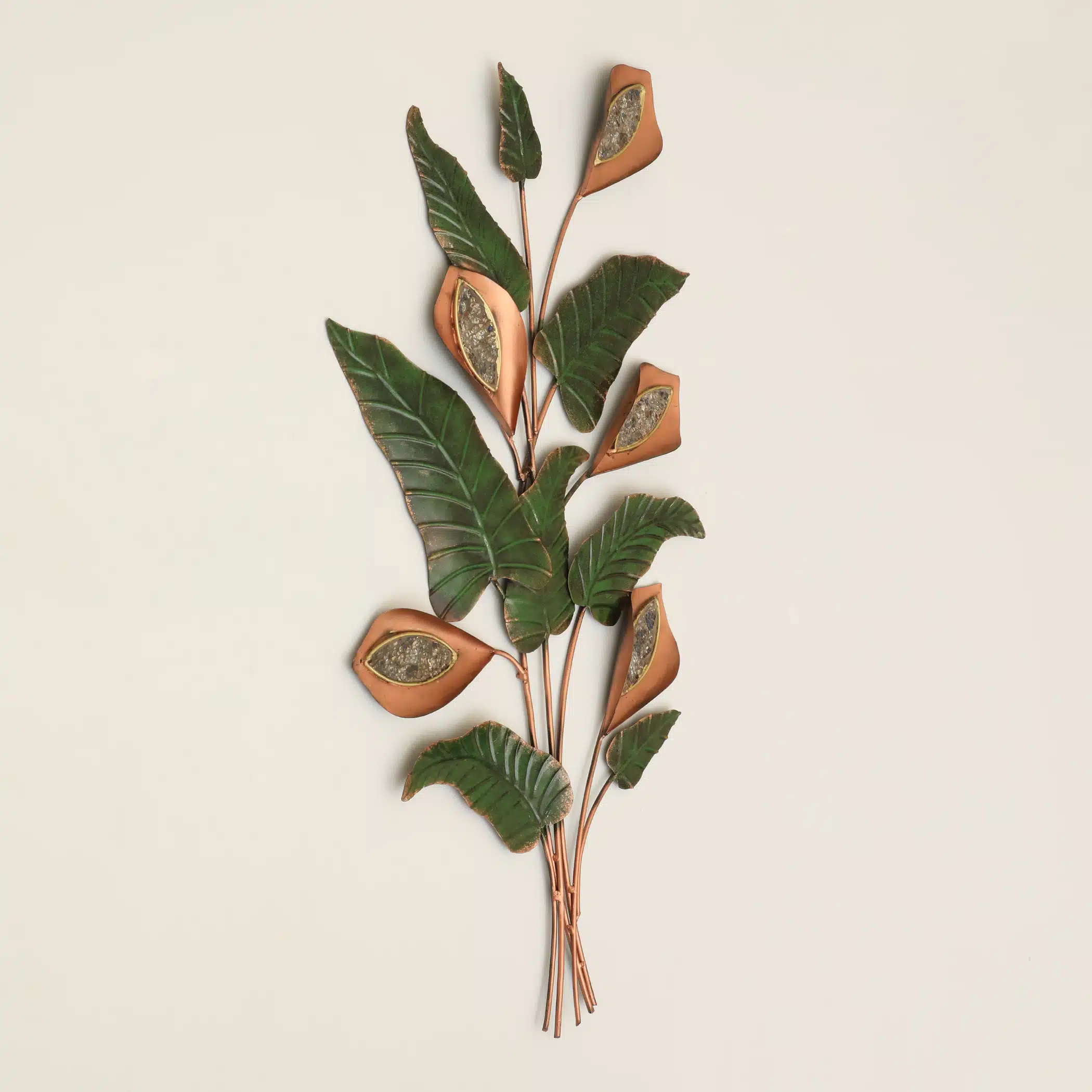 Diya Leaves Wall Decor – Metal Foliage Wall Art - Image 2