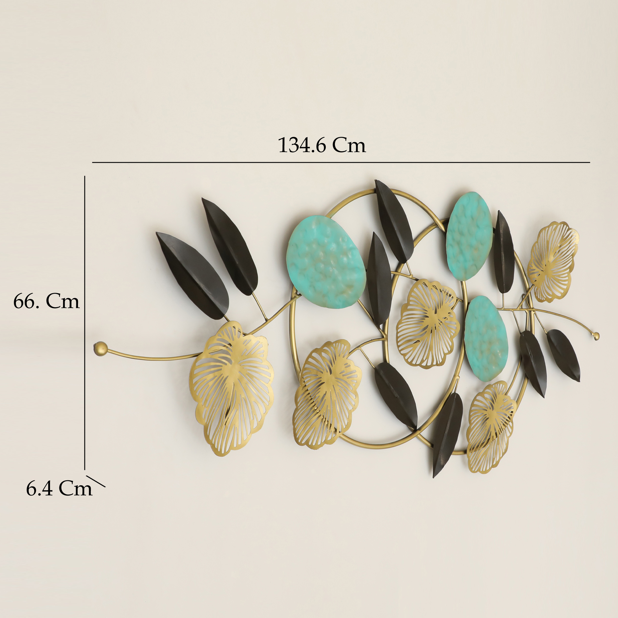 Metal Irya Leaf Wall Art Decor - Image 3