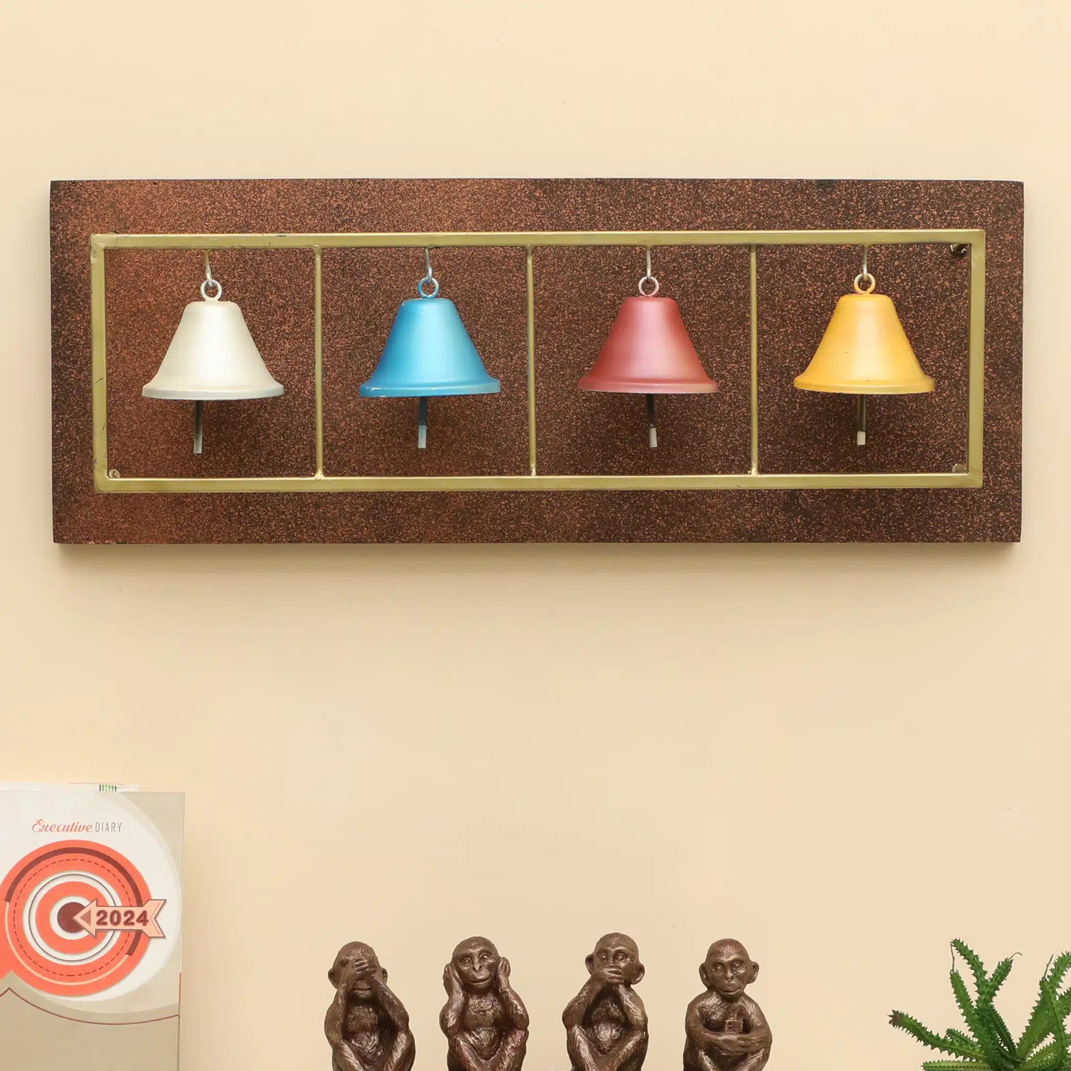 Bell Panel Wall Hanging - Jiya MDF Metal Wall Decor
