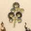 Round Flower Wall Decor - Avery Abstract Metal Wall Art
