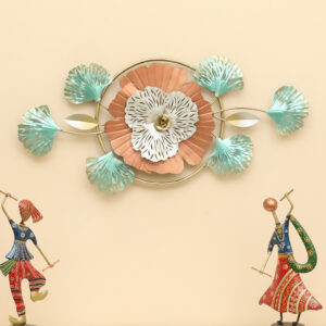 Metal Rochelle Flower Sculpture Wall Decor