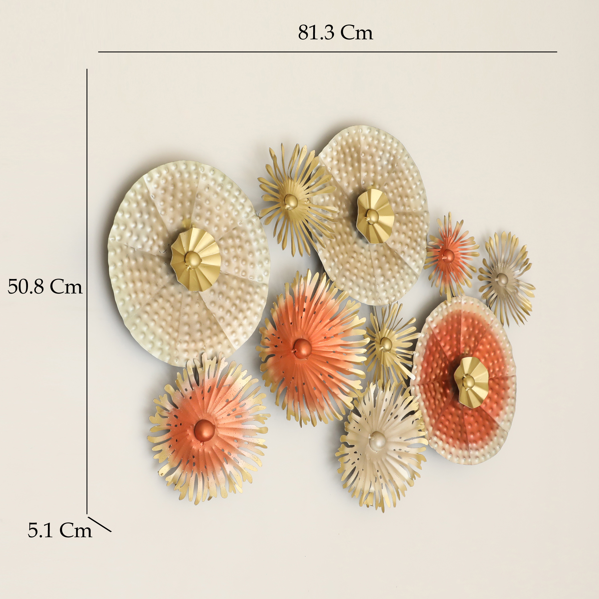 Metal Pret Abstract Hammered Wall Decor - Image 2