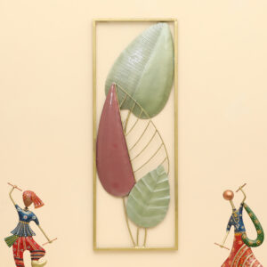 Metal Rectangular Akub Leafs Wall Frame