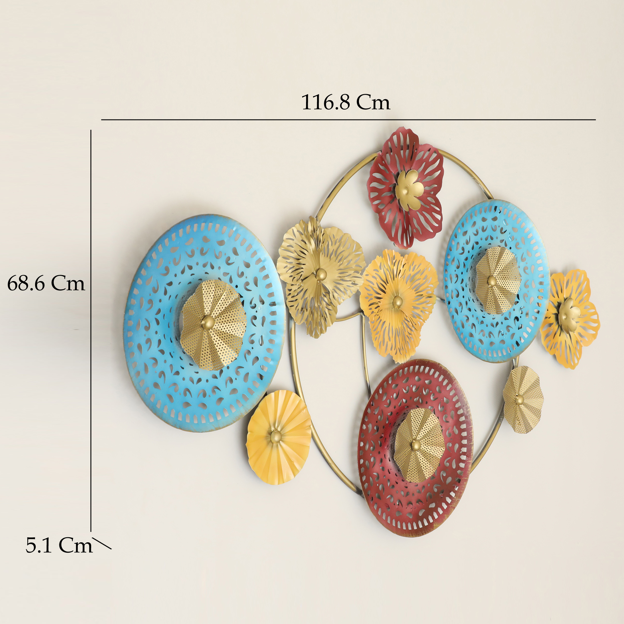 Metal Fuku Wall Decor Sculpture - Image 3