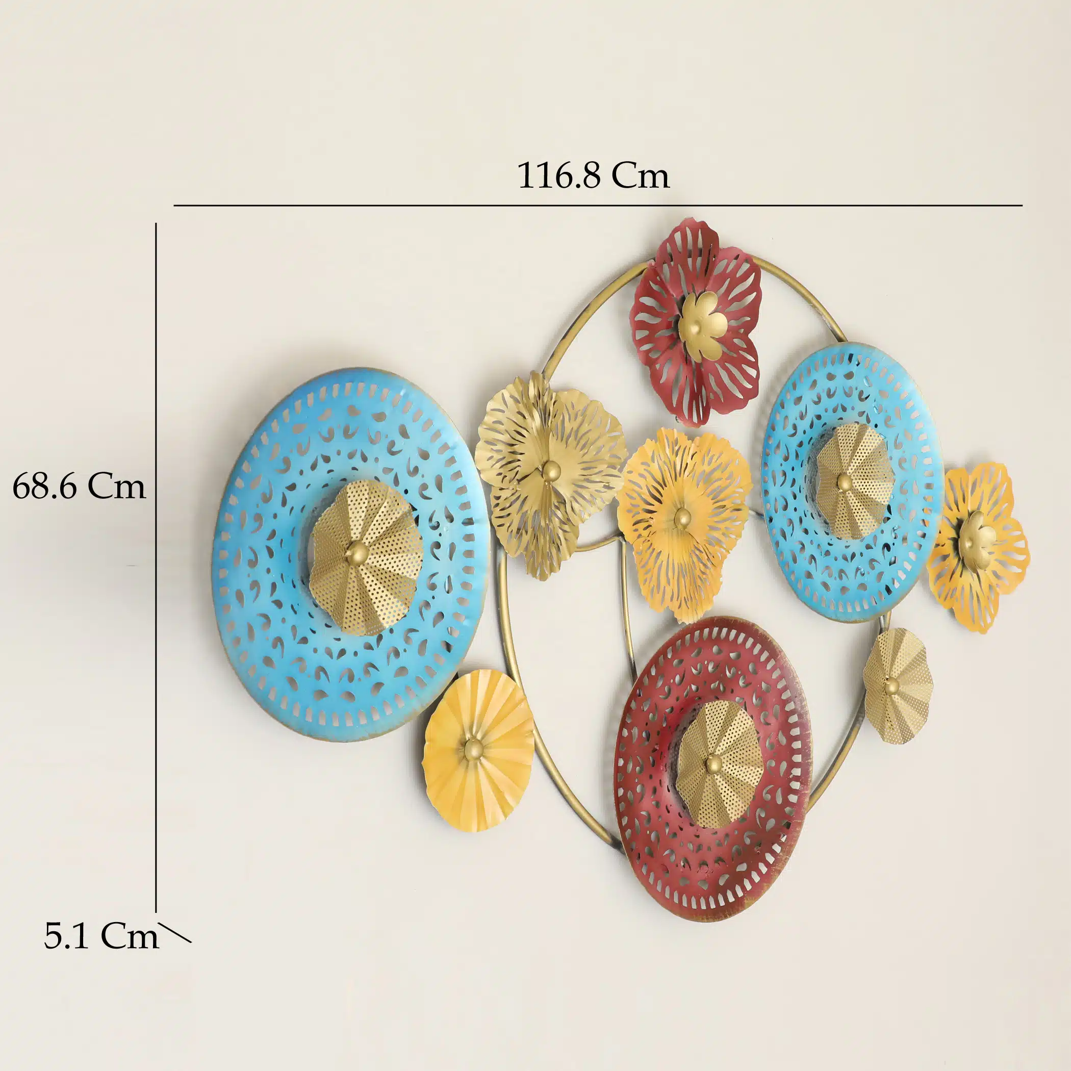 Fuku Wall Sculpture – Metal Decorative Wall Hanging - Image 3