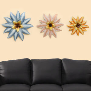 Metal Ena Flower Wall Decor Set of 3